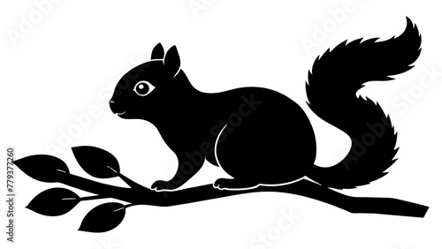 squirre silhouette vector illustration