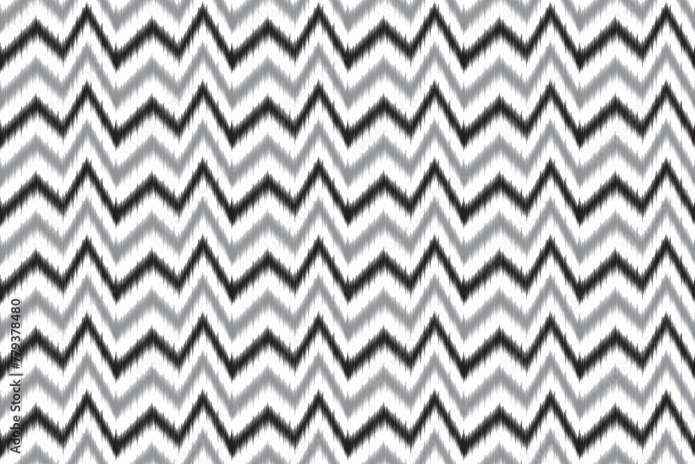 black and white Ikat seamless pattern black and white Ikat seamless pattern