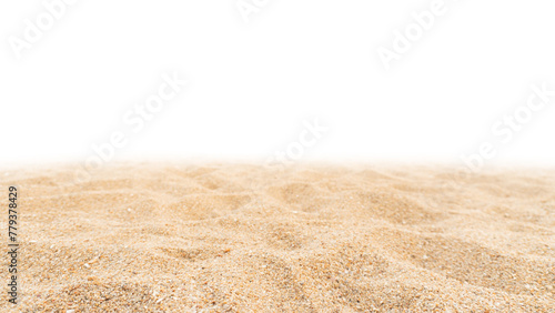 The sand scattering isolated on white background 