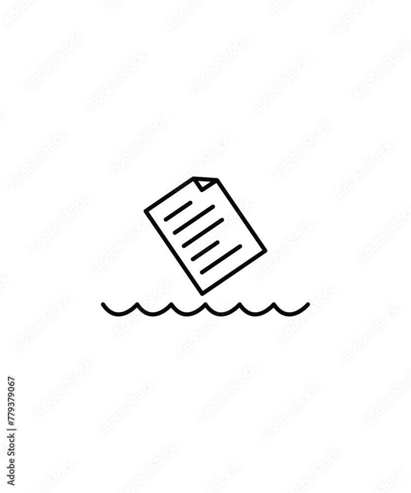 waste paper icon, vector best line icon. waste paper icon, vector best line icon.