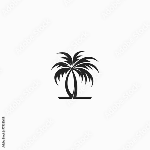 Palm tree logo design vector illustration