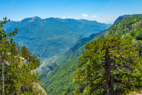 Grlo Sokolovo viewpoint over border between Montenegro and Albania