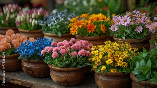 flowers and seeds in the store