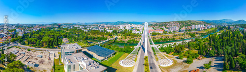 Millenium bridge in capital of Montenegro, Podgorica photo