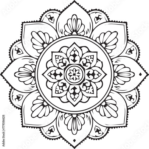 Beautiful mandala art, vector mandala design 