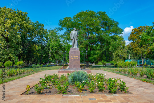Statue of Lenin in Moldovan town Bender photo