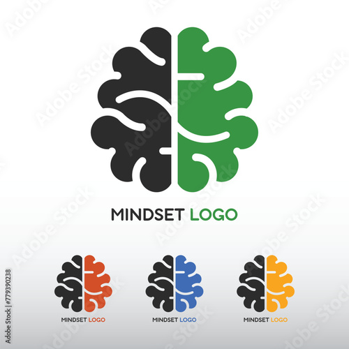 mindset logo set design vector sample