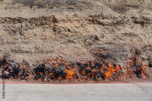 Fotografia Yanar dag eternal flame in Azerbaijan