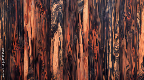 Rosewood wood texture backdrop adorned with varnished finishing for elevated aesthetic appeal photo