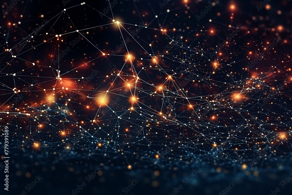 Fototapeta premium Vibrant Fiber Optics Colorful Technological Background 