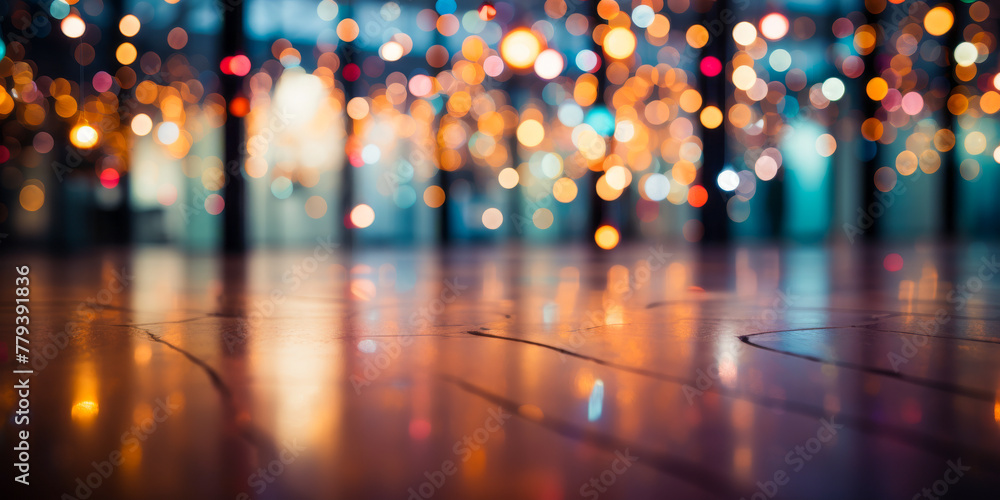 City Lights Bokeh Background in Vibrant Colors