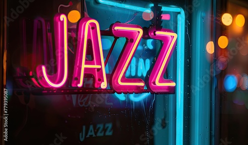 Neon sign saying jazz © Viam