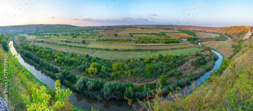 Sunset view of Orheiul Vechi National park in Moldova