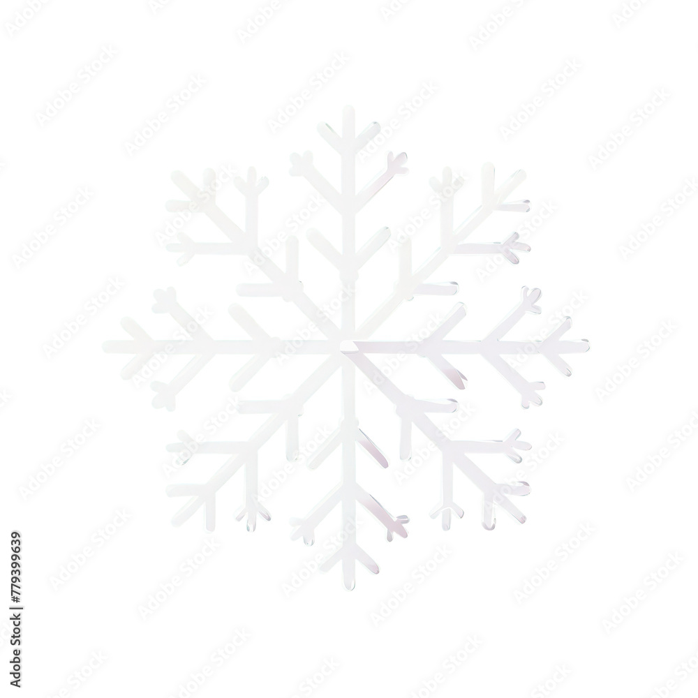 Snowflake on a Transparent Background