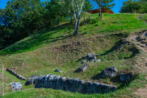 Dacian Fortress Costesti in Orastie mountains in Romania photo