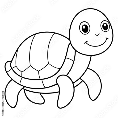 Cute turtle vector