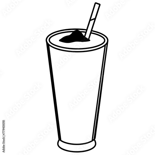 Glass of cola vector