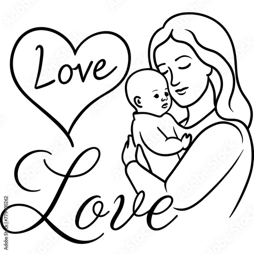 parent and child - vector illustration