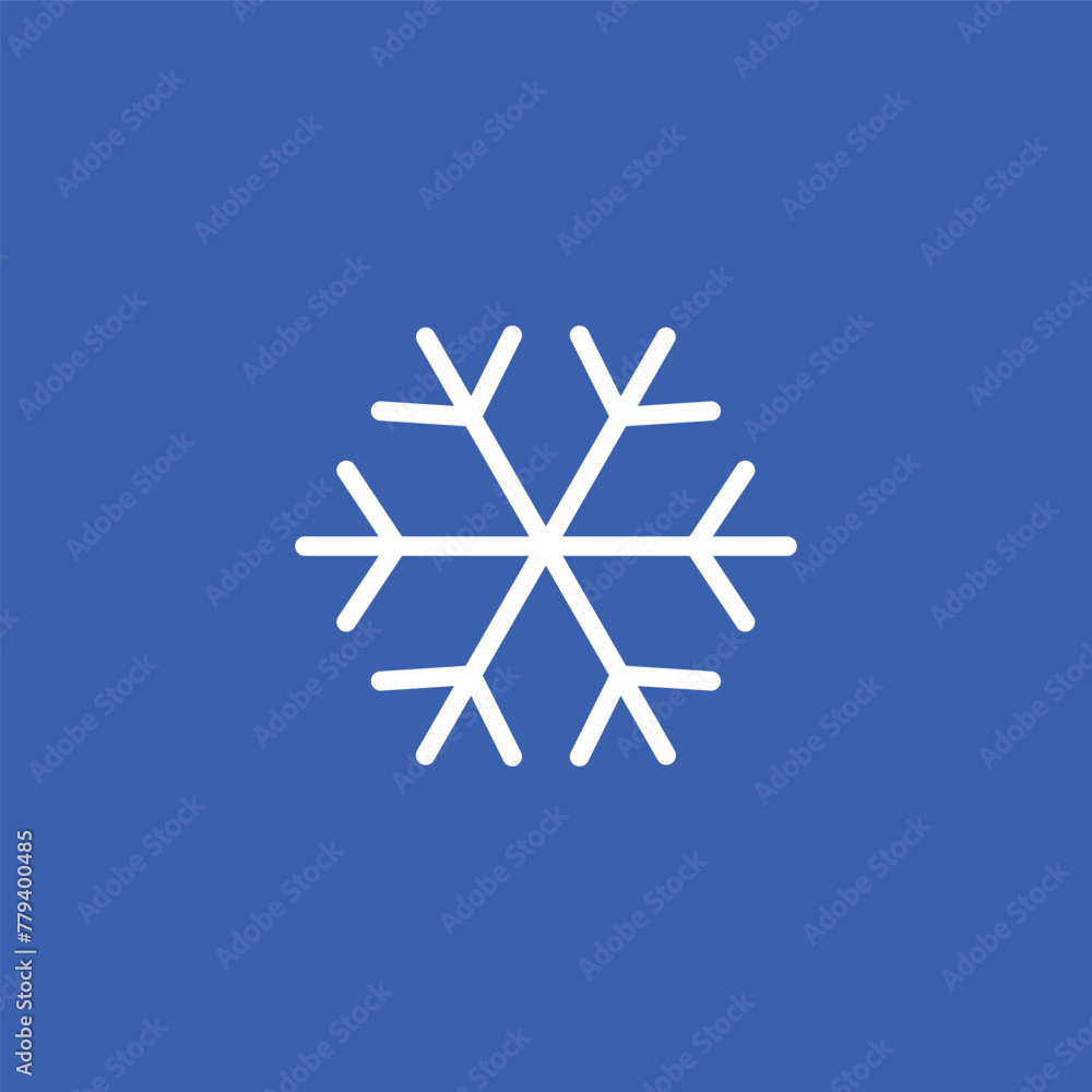 snow icon vector. snowflake icon place on blue background snow icon vector. snowflake icon place on blue background