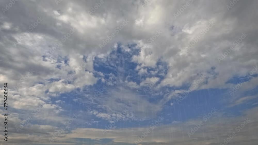 timelapse video of rain on pretty blue sky with little clouds - loop video timelapse video of rain on pretty blue sky with little clouds - loop video
