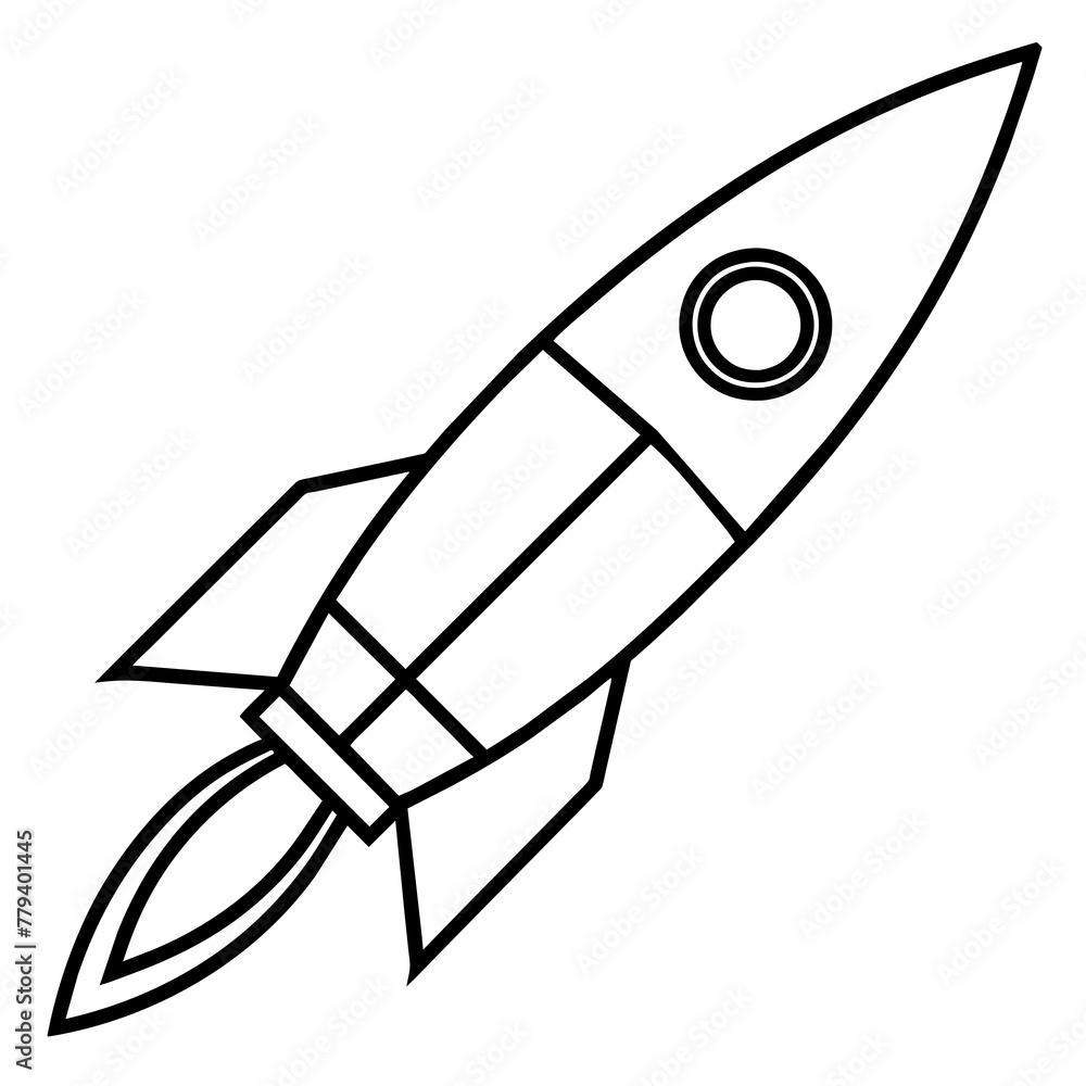 rocket in space - vector illustration rocket in space - vector illustration