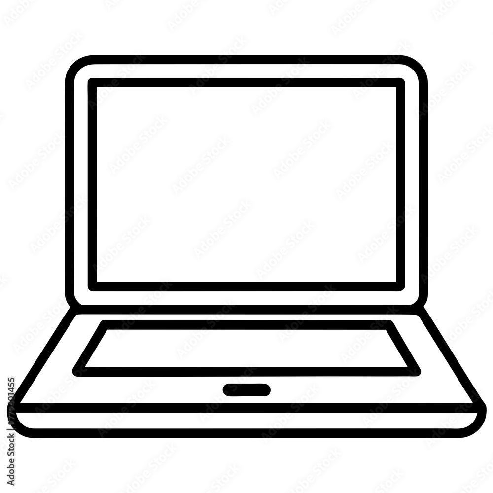 laptop with screen - vector illustration laptop with screen - vector illustration
