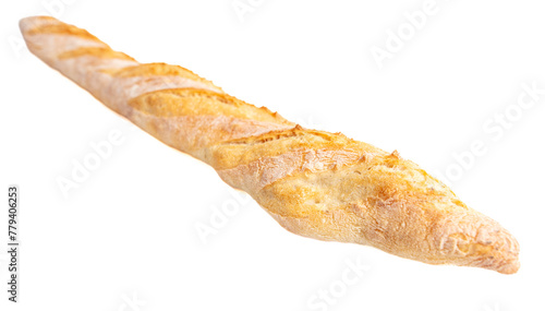 Baguette bread isolated on white background