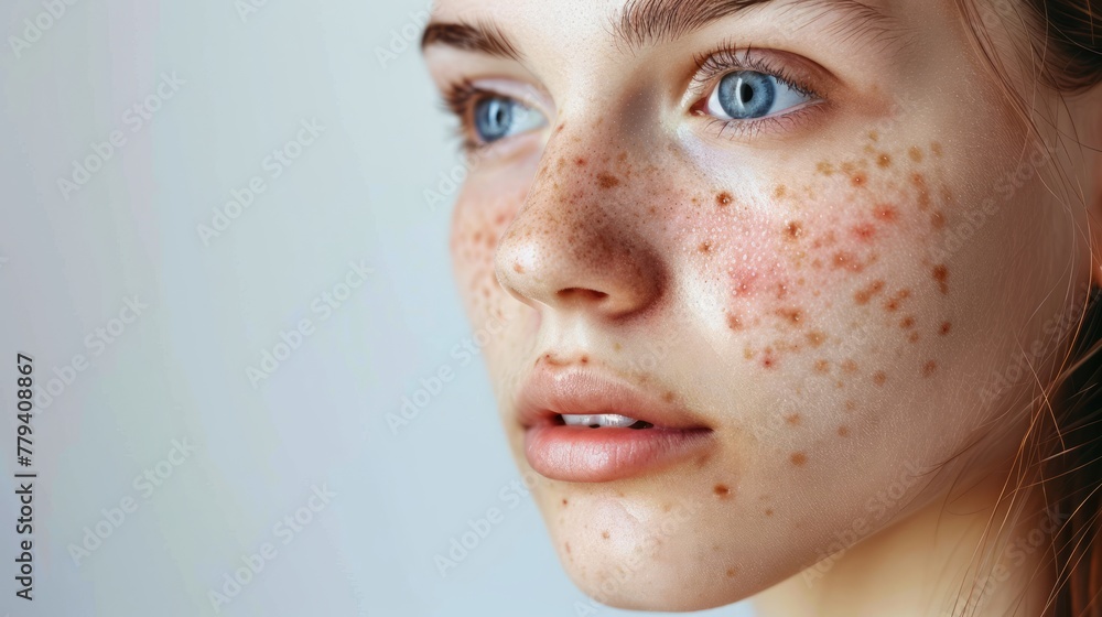 Acne a common skin condition that happens when hair follicles under the skin become clogged. Sebum oil that helps keep skin from drying out and dead skin cells plug the pores Acne a common skin condition that happens when hair follicles under the skin become clogged. Sebum oil that helps keep skin from drying out and dead skin cells plug the pores