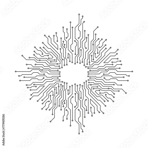 Abstract Creative Modern futuristic circuit board background. High computer technology blue color background.