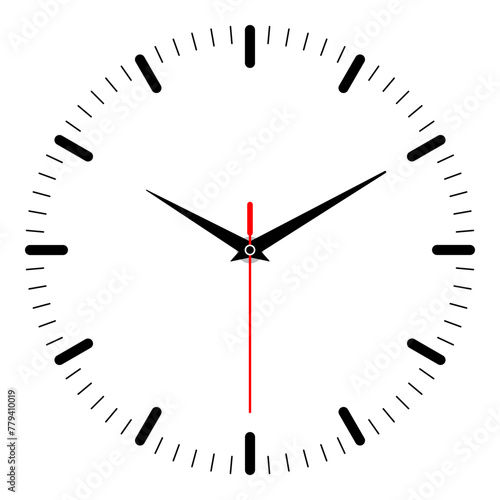 Clock image isolated on white background
