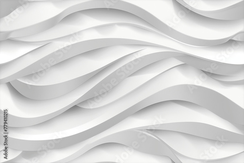 3D white wavy lines on a clean background