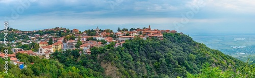 Sunset view of Sighnaghi town in Georgia