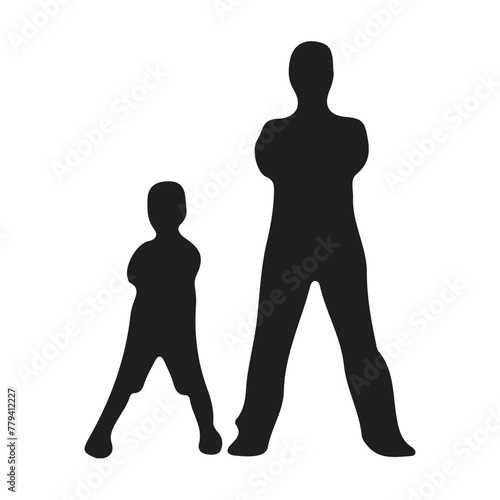 Father and Son father's day Silhouette