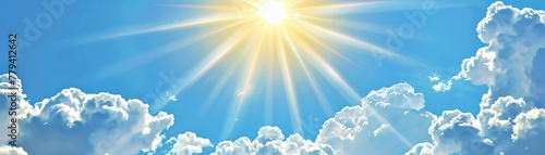 Sun clipart shining brightly in the sky photo