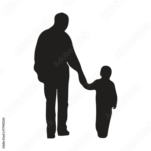 Father and Son father's day Silhouette