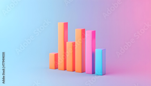 Visualize the bar chart emoji symbolizing data analysis and statistical representation showing  Generative AI