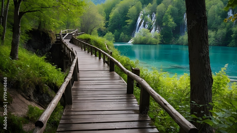 Nature's Serene Landscapes with Bridges Over Calm Waters.