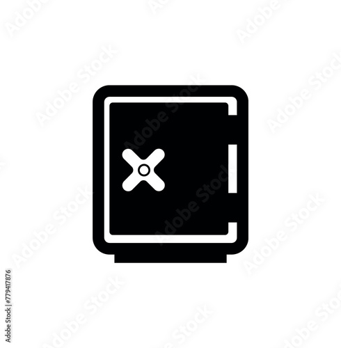 safe box icon on white background