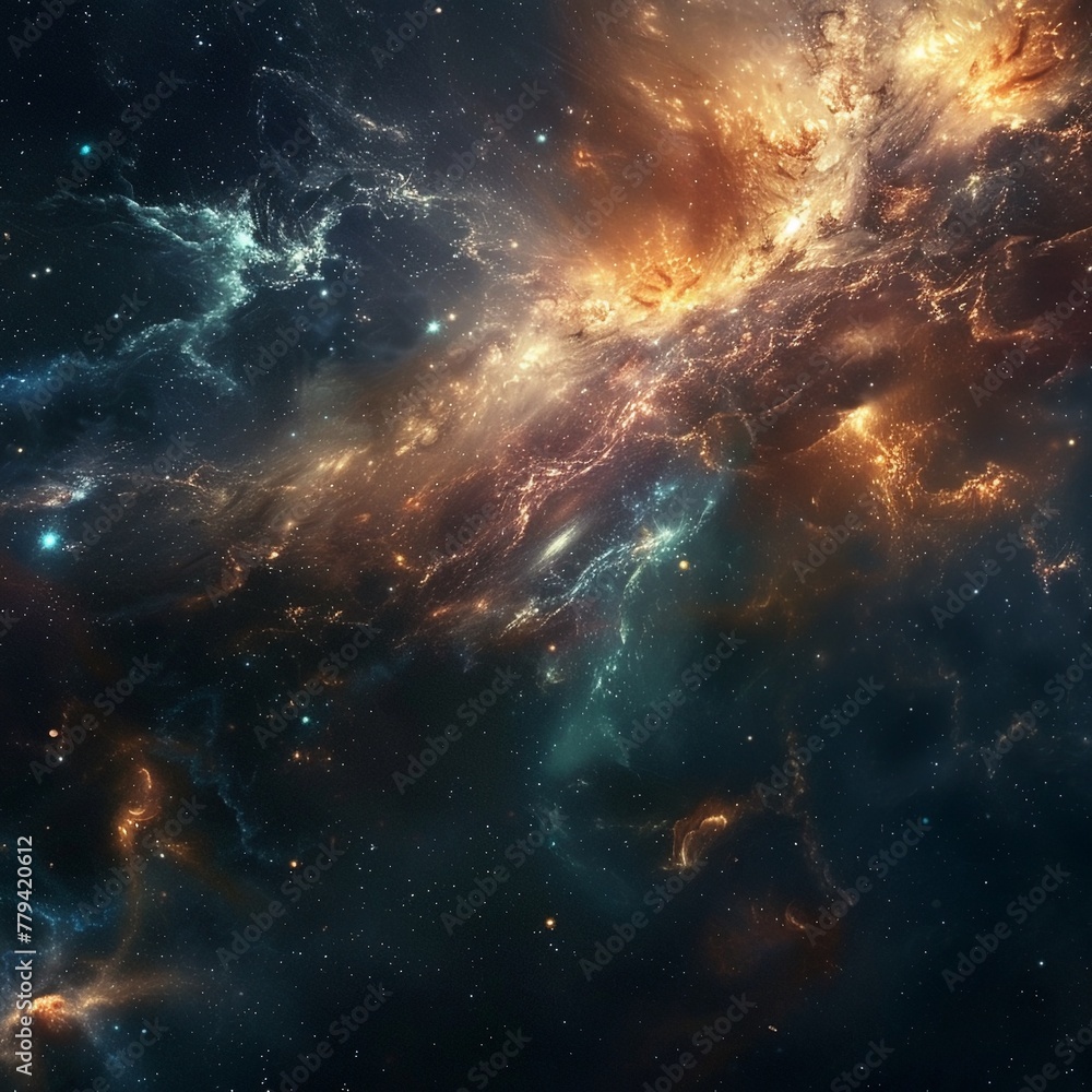 Obraz premium Explore uncharted galaxies against a captivating random scifi backdrop