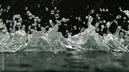 A high-speed capture of a wave's crest, showing droplets suspended in mid-air