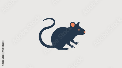 Rat pests vector icon. filled flat sign for mobile 
