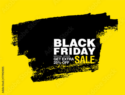 Black friday sale banner layout graphic design