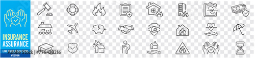 insurance assurance set icons. 