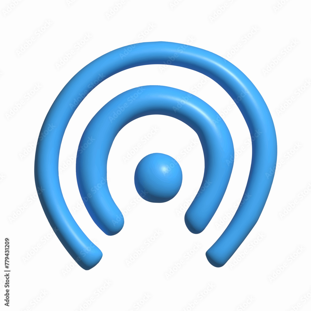 3d wireless connection and sharing network on internet. Hotspot access point for digital and broadcasting. 3d broadcasting area with WiFi. 3d wireless signal icon rendering vector illustration 3d wireless connection and sharing network on internet. Hotspot access point for digital and broadcasting. 3d broadcasting area with WiFi. 3d wireless signal icon rendering vector illustration
