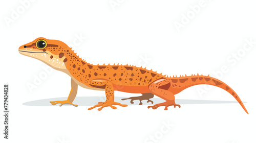 Lizard vector design animal and reptile gecko flat vector
