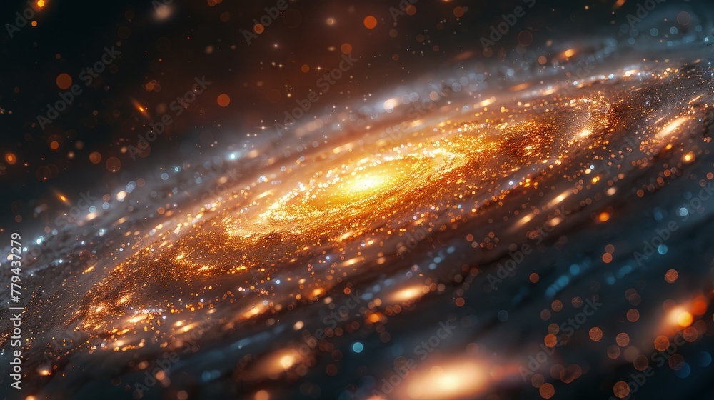 Obraz premium Galaxy vortex. Incredible Cosmic Structure. Superclusters in Colorful Phenomena