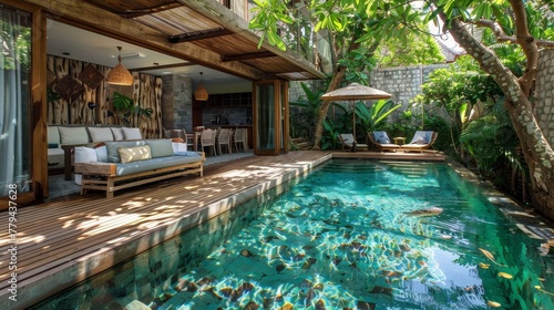 Wallpaper Mural Tranquil atmosphere surrounding the clear waters of  AI generated illustration Torontodigital.ca