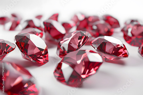 Beautiful diamond stones on studio background.