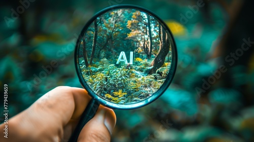 AI-powered image recognition technology, illustrating the creation of deep fake images and the manipulation of visual content using advanced artificial intelligence algorithms. photo