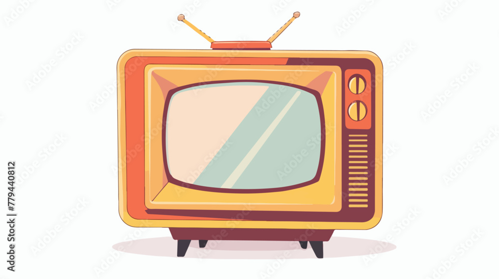 Retro tv. Vector flat vector isolated on white background
